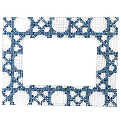 AT PF277B - Blue/White Caning Pattern Frame