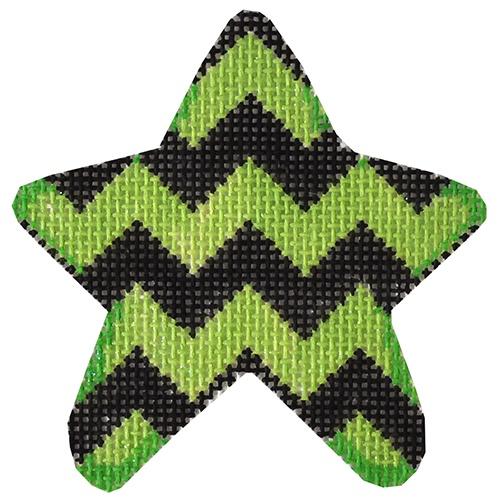 AT EE1407L - Lime Chevron Halloween Mini Star