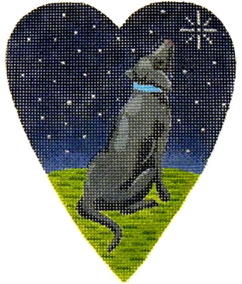 KB 260 - Midnight Black Labrador Heart