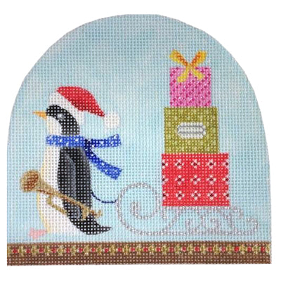 KB 405 - Christmas Snowdome - Penguin & Sleigh