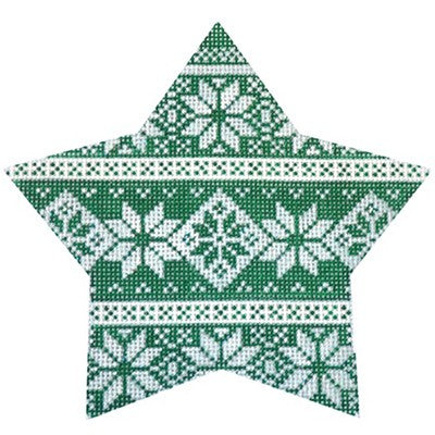 KB 465 - Green Nordic Star Stripe