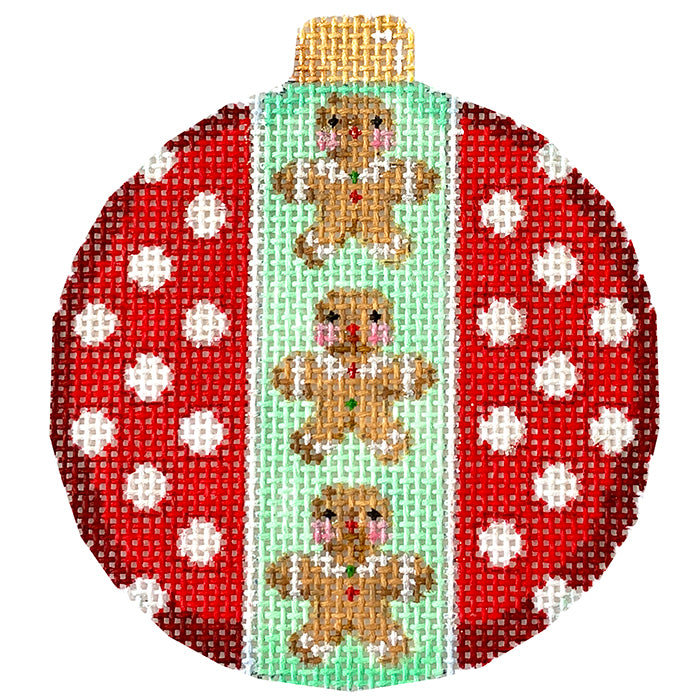 AT CT1826 - Gingerbread Boy/Dots Ball Ornament