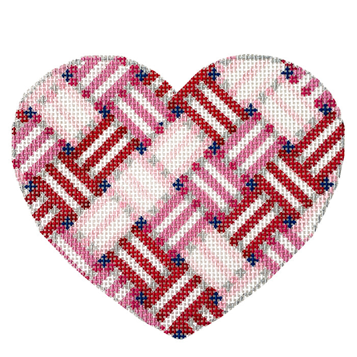 AT HE1011 - Woven Ribbon Heart/Large