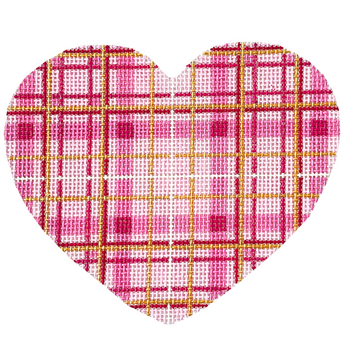 AT HE1013 - Pink Plaid Heart