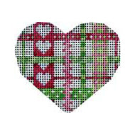 AT HE629 - Pink/Green Ribbon Mini Heart