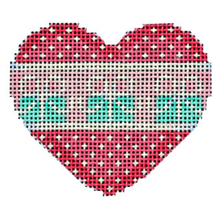 AT HE671 - Dots/Blue Boxes Mini Heart