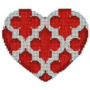 AT HE841R - Quatrefoil Heart/Red