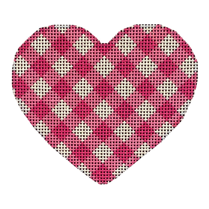 AT HE855HP - Hot Pink Gingham Heart