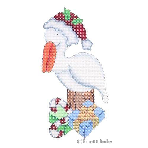 BB 0777 - Christmas by the Sea - Pelican with Santa Hat
