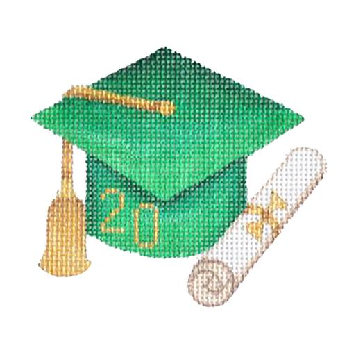 BB 1337 - Graduation Cap - Green with Year