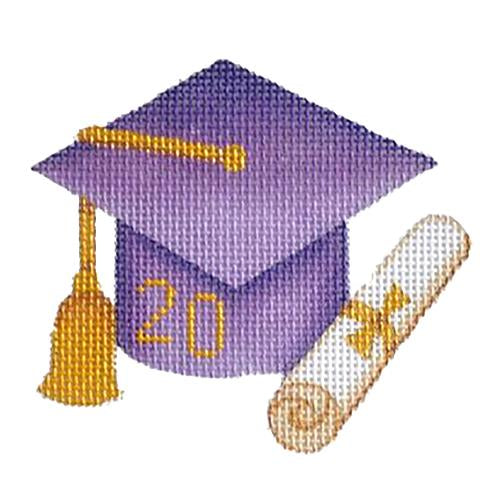 BB 1338 - Graduation Cap - Purple with Year