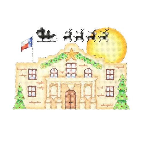 BB 2621 - Alamo Decorated for Christmas