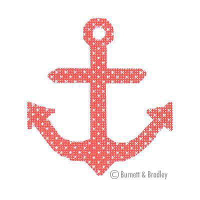 BB 6096 - Anchors - Coral with Dots
