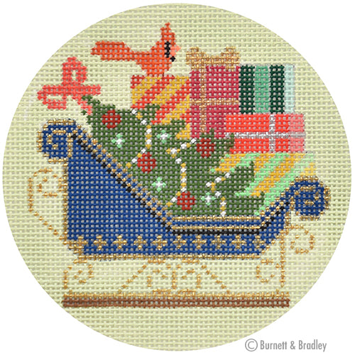 BB 6192 - Navy Sleigh Ornament