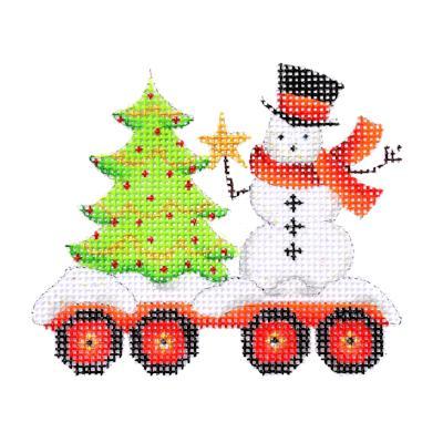 BB 2136 - Train Series - Flat Car with Tree & Snowman
