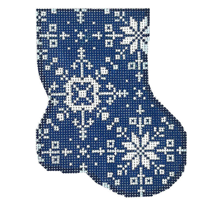 AT CT1919N - Navy Snowflake Mini Sock