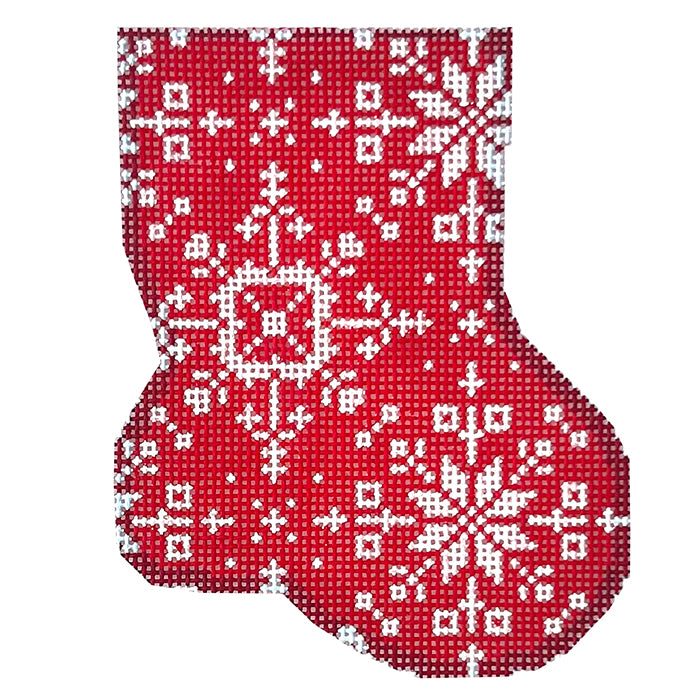 AT CT1919R - Red Snowflake Mini Sock
