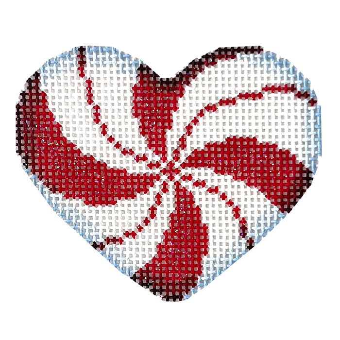 AT HE668R - Peppermint Swirl Mini Heart/Red