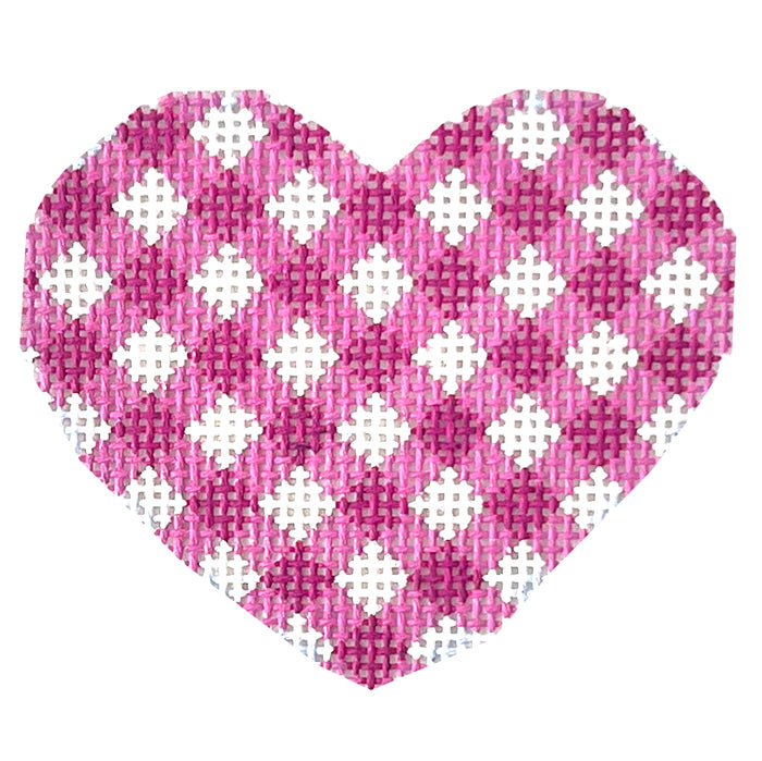 AT HE677HP - Hot Pink Gingham Mini Heart