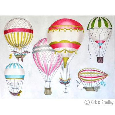 KB 1268 - Hot Air Balloons - Multi-Pink
