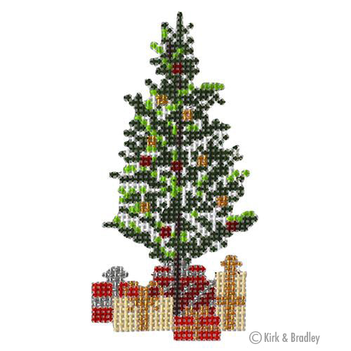 KB 1494 - Retro Ski - Christmas Pine Tree
