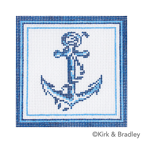 KB 1651 - Nautical Coaster - Anchor in Blue