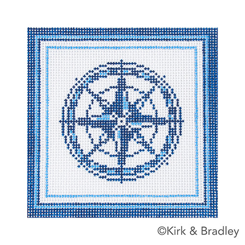 KB 1652 - Nautical Coaster - Compass in Blue