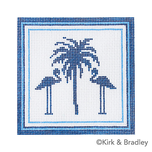 KB 1655 - Nautical Coaster - Palm Tree in Blue