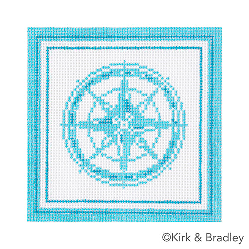 KB 1658 - Nautical Coaster - Compass in Aqua