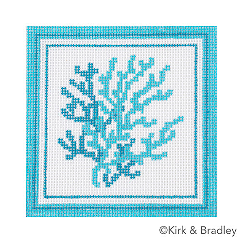 KB 1659 - Nautical Coaster - Coral in Aqua