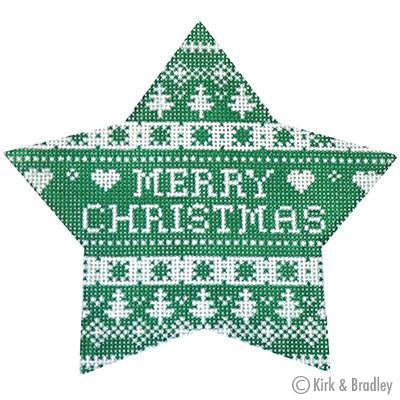 KB 464 - Green Nordic Star Merry Christmas