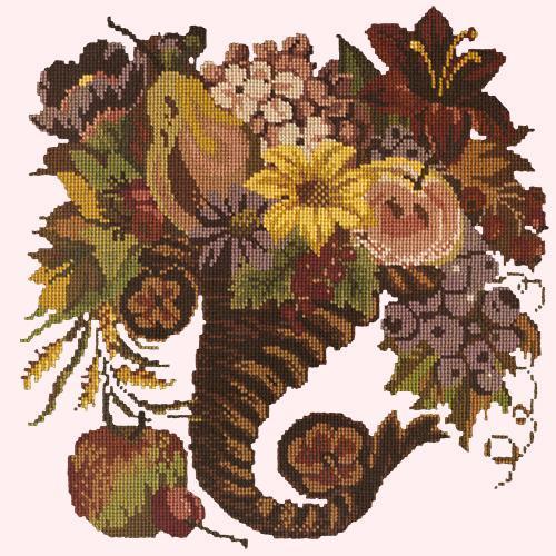 Autumn Cornucopia Needlepoint Kit Elizabeth Bradley Design Cream 