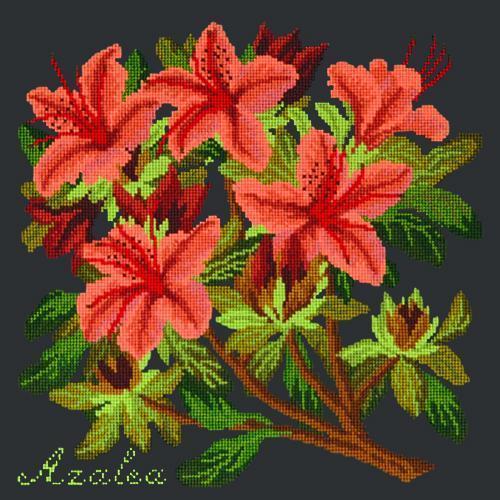 Azalea Needlepoint Kit Elizabeth Bradley Design Black 