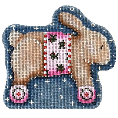 AT CT2061 - Brown Bunny on Wheels Ornament