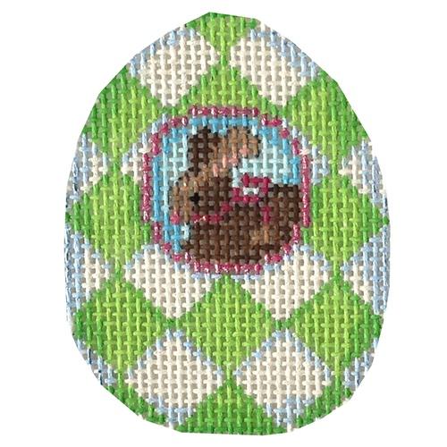 AT EG615 - Bunny/Lime Harlequin Mini Egg