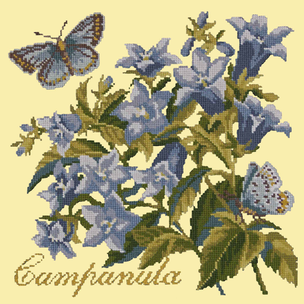 Campanula Needlepoint Kit Elizabeth Bradley Design Butter Yellow 