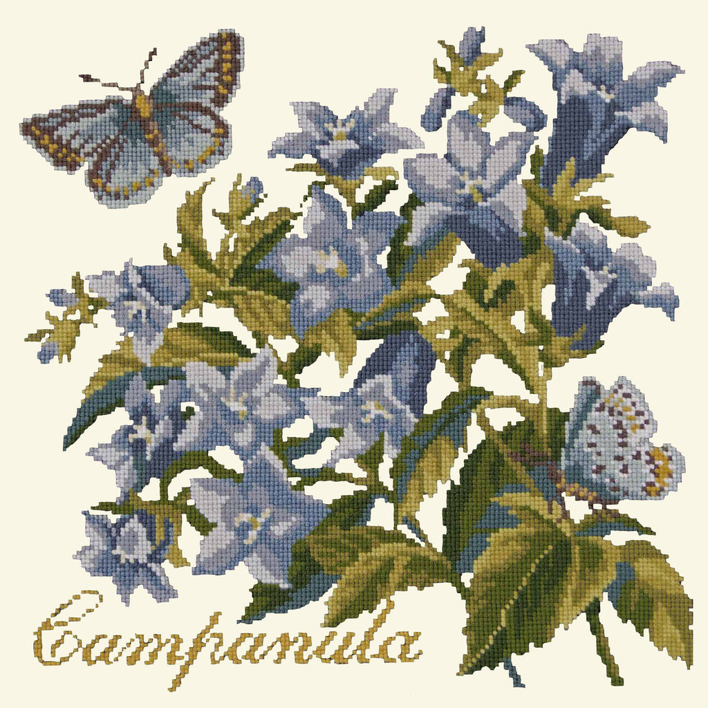 Campanula Needlepoint Kit Elizabeth Bradley Design Winter White 