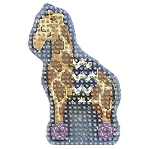 AT CT2075 - Chevron Giraffe on Wheels Ornament
