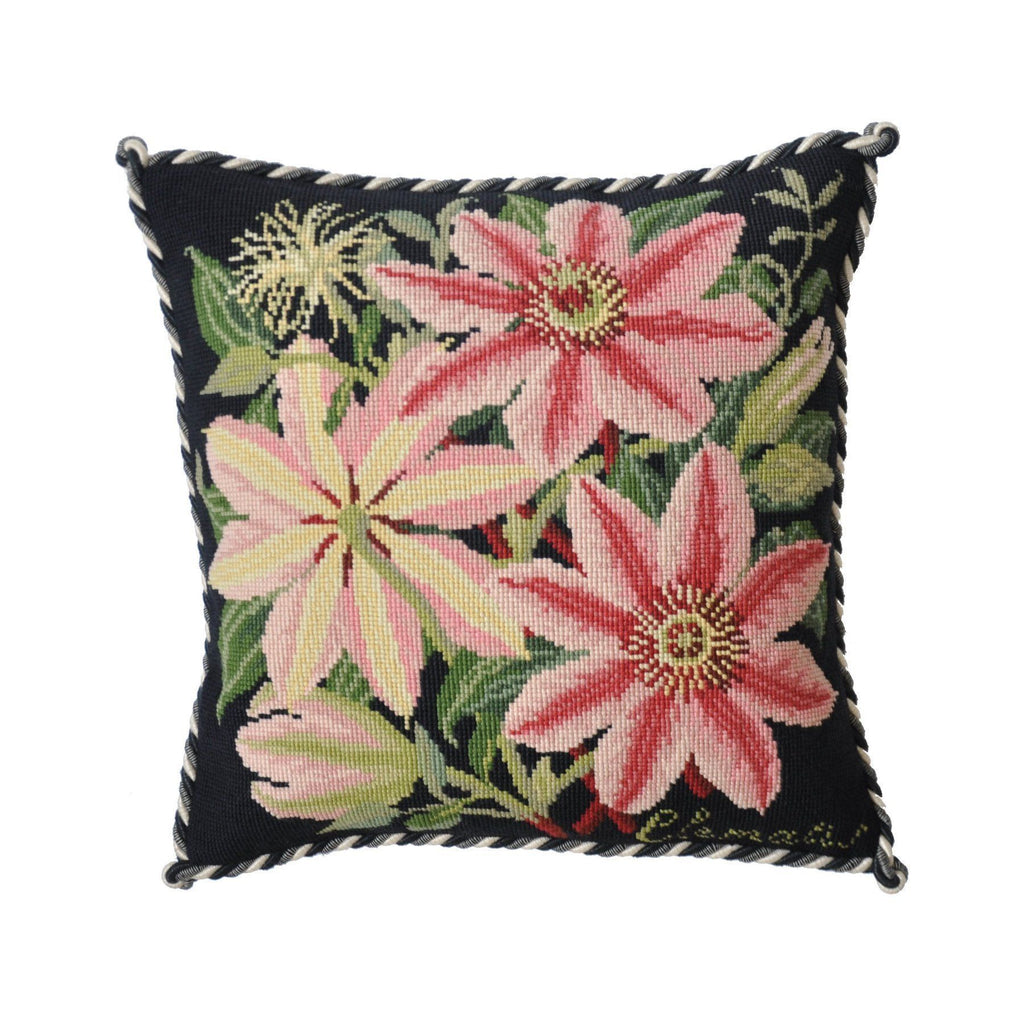 Clematis Needlepoint Kit Elizabeth Bradley Design Black 