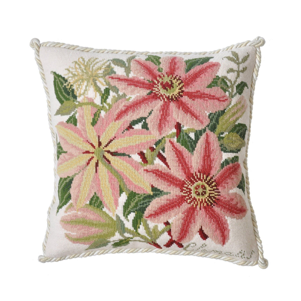 Clematis Needlepoint Kit Elizabeth Bradley Design Cream 