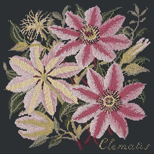 Clematis Needlepoint Kit Elizabeth Bradley Design 