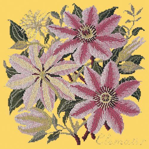 Clematis Needlepoint Kit Elizabeth Bradley Design Sunflower Yellow 