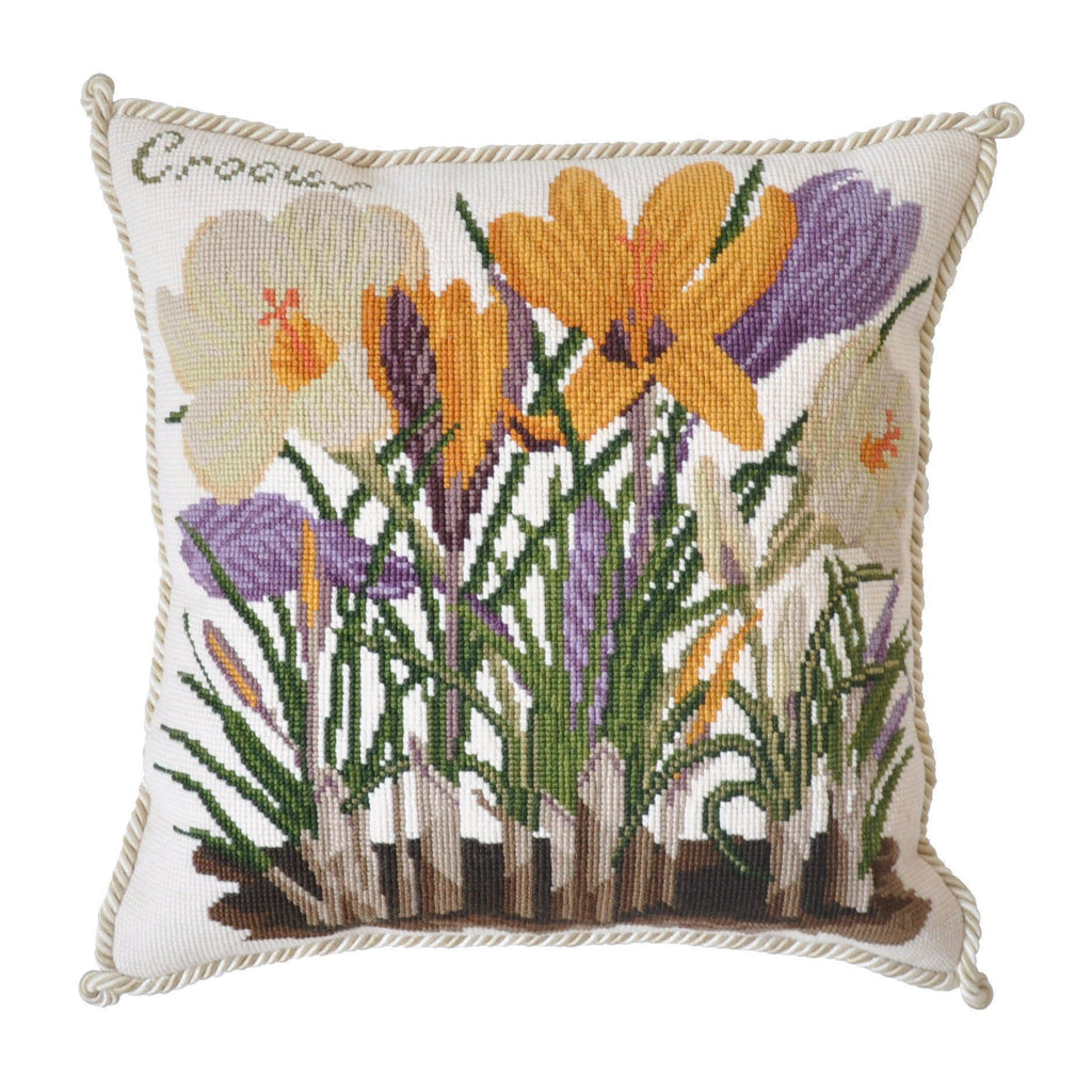 Crocus Needlepoint Kit Elizabeth Bradley Design Cream 