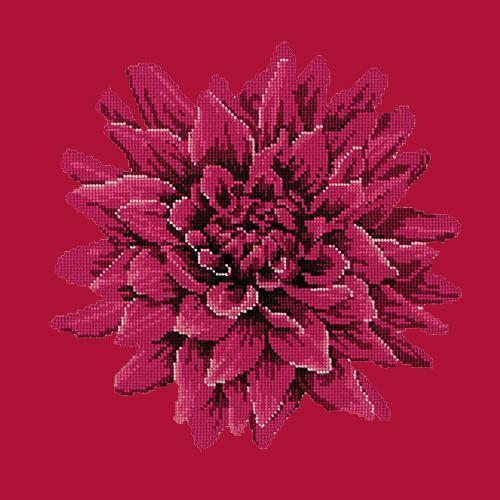 Dahlia Needlepoint Kit Elizabeth Bradley Design Bright Red 