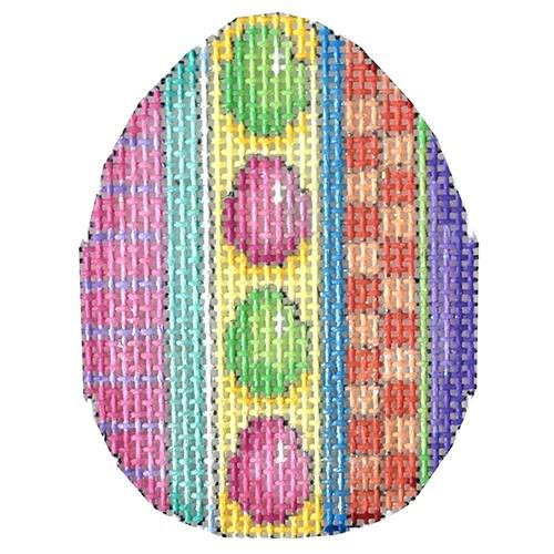 AT EG619 - Eggs/Hop Stripe Mini Egg