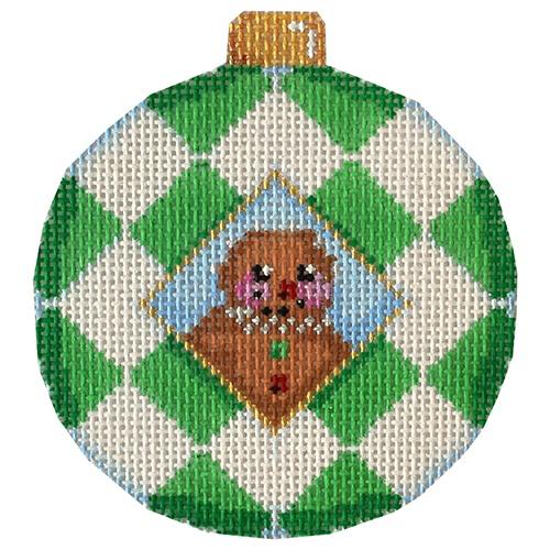 AT CT1831 - Gingerbread/Harlequin Ball Ornament