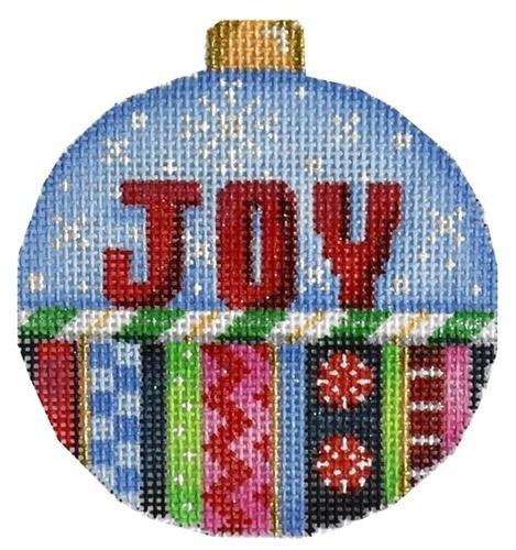 AT CT1822 - Joy/Stripes Ball Ornament Large