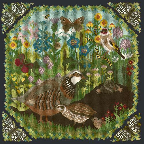 Meadow Needlepoint Kit Elizabeth Bradley Design Black 