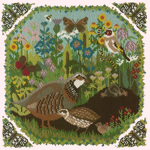 Meadow Needlepoint Kit Elizabeth Bradley Design Cream 