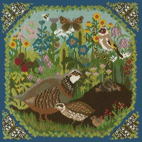 Meadow Needlepoint Kit Elizabeth Bradley Design Dark Blue 